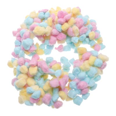 PHENOFICE Colored Cotton Balls for Makeup Removal and Face Washing Small Soft Cotton Rounds in Pink Yellow Blue Hypoallergenic and Convenient for Newborns and Pets