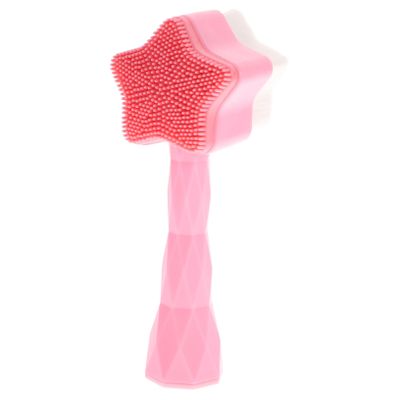 ADOCARN Manual Facial Brush Portable Silicone Cleansing Tool for Women Soft Skin Massage Deep Cleaning Lightweight Ergonomic Design Suitable for Home and Travel Use Pink