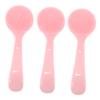 DECHOUS 3pcs Durable Silicone Facial Cleaning Brush for Deep Skin Cleansing and Blackhead Removal Soft Handheld Face Scrubber with Long Handle Design Gentle Exfoliator for Sensitive Skin view 1