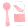 DECHOUS 3pcs Durable Silicone Facial Cleaning Brush for Deep Skin Cleansing and Blackhead Removal Soft Handheld Face Scrubber with Long Handle Design Gentle Exfoliator for Sensitive Skin view 2
