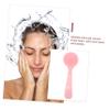 DECHOUS 3pcs Durable Silicone Facial Cleaning Brush for Deep Skin Cleansing and Blackhead Removal Soft Handheld Face Scrubber with Long Handle Design Gentle Exfoliator for Sensitive Skin view 3