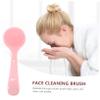 DECHOUS 3pcs Durable Silicone Facial Cleaning Brush for Deep Skin Cleansing and Blackhead Removal Soft Handheld Face Scrubber with Long Handle Design Gentle Exfoliator for Sensitive Skin view 4