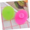 COOLHIYA 2pcs Silicone Facial Scrubber Pads Handheld Non Slip Cleansing Brush for All Skin Types Including Boy Girl and Seniors Mild Exfoliating Massage Pads in Small Grass Green and Rose view 3