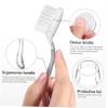 Healifty 3pcs Soft Silicone Facial Cleansing Brush Manual Face Scrubber with Ergonomic Handle for Deep Exfoliation and Gentle Skin Care Compact Travel in White Pink Green view 3