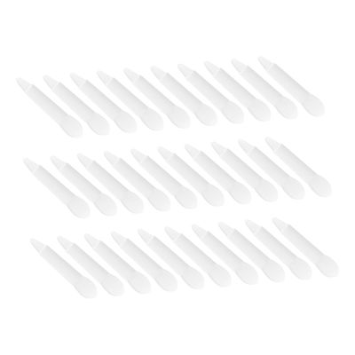 COOLHIYA 30Pcs Dual Ended Silicone Lip Mask Brush for Even Cosmetic Application Portable Makeup Lip Brush for Smooth Lipstick and Eyeshadow Use Transparent Half Coverage Beauty Tool