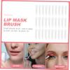 COOLHIYA 30Pcs Dual Ended Silicone Lip Mask Brush for Even Cosmetic Application Portable Makeup Lip Brush for Smooth Lipstick and Eyeshadow Use Transparent Half Coverage Beauty Tool view 3