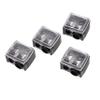 ASAKKURA 4pcs Double Eyebrow and Eyeliner Pencil Sharpener for Women Durable Dual Cosmetic Sharpener Practical Makeup Tool for Home Office and School Use Black Random Color view 1