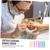 BUTIFULSIC 4 Pairs Silicone Cuticle Nipper Handle Covers Non Slip Protective Sleeve for Dead Skin Scissors Ergonomic Design Durable Safe Replacement for Manicure Tools Random Color view 4