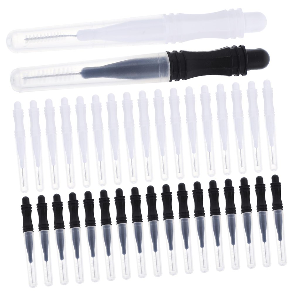 COOPHYA 60 pcs Portable Tiny Eyebrow Lamination Brush with Caps Multi Functional Brow Brush Tool Bulk Lightweight Protective Micro Spoolies for Precise Grooming and Dust Prevention