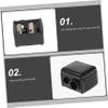 Healifty 4pcs Dual Makeup Pencil Sharpener for Eyeliner and Eyebrow Pencils with Shavings Collector Durable Cosmetic Pen Sharpener for Women Black Random Color view 2