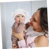 BEBEMOKO Quick Drying Cotton Hair Turban with Heart Pattern for Soft Absorbent Bath Hair Wrap Gentle Fit for Boys view 3