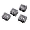 MUCKLILY 4pcs Dual Makeup Pencil Sharpeners for Eyebrow and Lip Liner Durable Manual Cosmetic Sharpening Tool for Small and Pencils Portable Black Random Color view 1