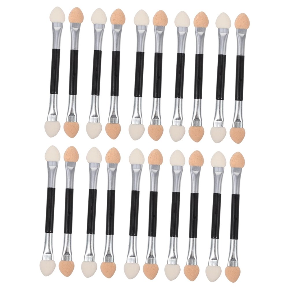 AUTSUPPL 20pcs Double Ended Eyeshadow Brush Lightweight Dual Sided Sponge Applicators Durable Handle Makeup Tools for Women Travel Daily Use Parties Weddings