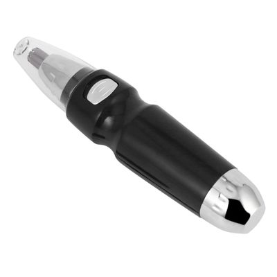 BELLIFFY Electric Nose Ear Hair Trimmer Rotary Shaver for Men Women Safe Facial Hair Clipper with Skin Protecting Cone Painless Motorized Grooming Device Black