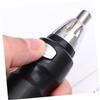 BELLIFFY Electric Nose Ear Hair Trimmer Rotary Shaver for Men Women Safe Facial Hair Clipper with Skin Protecting Cone Painless Motorized Grooming Device Black view 3