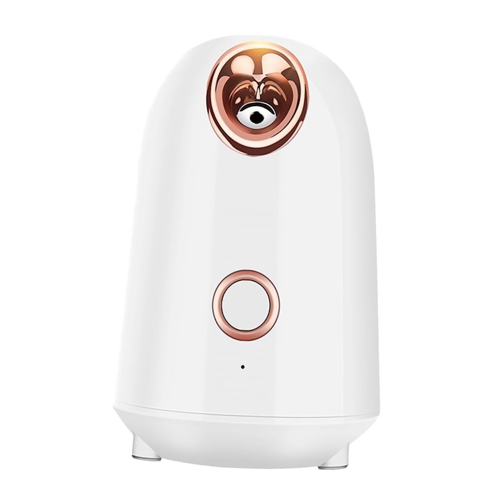 HONMEET Facial Steamer with Hot Mist Nano Spray Moisturizing Face Spa Humidifier for Home Use Softens Skin Opens Pores and Enhances Hydration US Plug Ivory White Suitable for Distilled