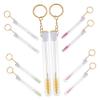 ETHZZLE 10 pcs Eyelash Lash Brushes with Tubes and Keychain Portable Lightweight Crystal Lash Comb for Women and Stylish Gift Storage and Convenient Carry view 1