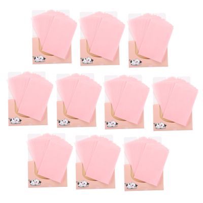 VALICLUD 10 Boxes Facial Oil Blotting Paper for Oily Skin Soft Handy Oil Absorbing Tissues for Makeup Touch Up Portable Skin Care for Face at Home Office Gym and Outdoors