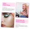 Beatifufu 5Pcs Silicone Makeup Brushes for Precise Lipstick Application and Eyeshadow Sequin Use Skin Friendly Durable Cosmetic Lip and Eye Shadow Tools with Comfortable Easy Clean Silicone view 2