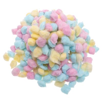 DECHOUS Cotton Balls for Face Washing Soft Colored Makeup Cotton Balls in Pink Yellow Blue Absorbent Non Irritating Small for Newborn Skin Care
