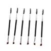 VALICLUD 6Pcs Double Ended Brow Makeup Brushes with Eyebrow Brush and Spoolie for and Handle Soft Artificial Bristles for Precise Eyebrow and Eyelash Grooming view 1