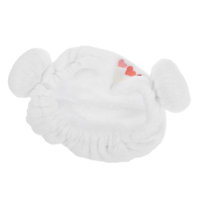 Garneck Hair Dry Towel Wrap Thickened Cotton with Heart Pattern Elastic Soft Hair Drying Cap for Quick Absorbent for Bath Skincare and Makeup Sessions