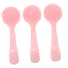 TINEASUR 3pcs Pink Silicone Facial Cleaning Brush Durable Handheld Soft Silicone Face Scrubber for Women Gentle Exfoliating Massager Portable Skin Cleanser Tool view 1