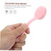 TINEASUR 3pcs Pink Silicone Facial Cleaning Brush Durable Handheld Soft Silicone Face Scrubber for Women Gentle Exfoliating Massager Portable Skin Cleanser Tool view 3