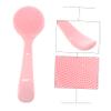 TINEASUR 3pcs Pink Silicone Facial Cleaning Brush Durable Handheld Soft Silicone Face Scrubber for Women Gentle Exfoliating Massager Portable Skin Cleanser Tool view 4