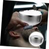 Healvian Stainless Steel Men Shaving Bowl with Lid Durable Practical Shaving Cream Soap Container Compact for Home Bathroom Barber Shop Salon Use Simple Design Men Silver view 2