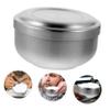Healvian Stainless Steel Men Shaving Bowl with Lid Durable Practical Shaving Cream Soap Container Compact for Home Bathroom Barber Shop Salon Use Simple Design Men Silver view 4