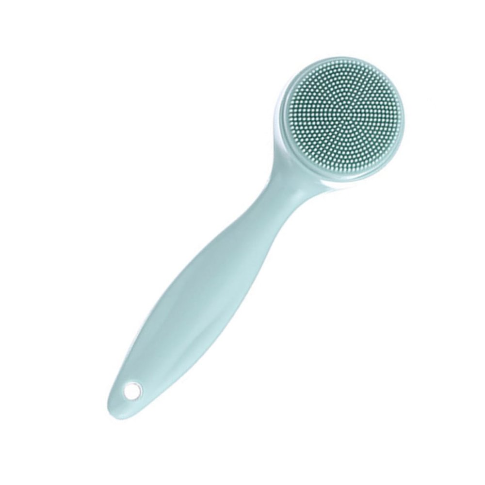 WOONEKY Manual Silicone Facial Brush for Deep Cleansing and Blackhead Removal Food Grade Soft Silicone with Long Handle Design Gentle Face Cleaner Brush for and Comfortable Massage