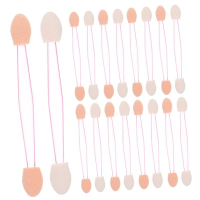 Beaupretty Double Ended Eyeshadow Applicator Portable Dual Sided Makeup Brushes with Flexible Latex Sponge Tips for Precise Blending Suitable for Travel Parties Weddings Daily Random Color