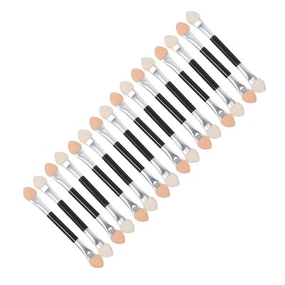 Beatifufu 30pcs Dual Ended Eyeshadow Makeup Sticks Durable Aluminum Tube Cosmetic Applicators for Party Wedding Daily Use Eye Makeup Application Tool Women