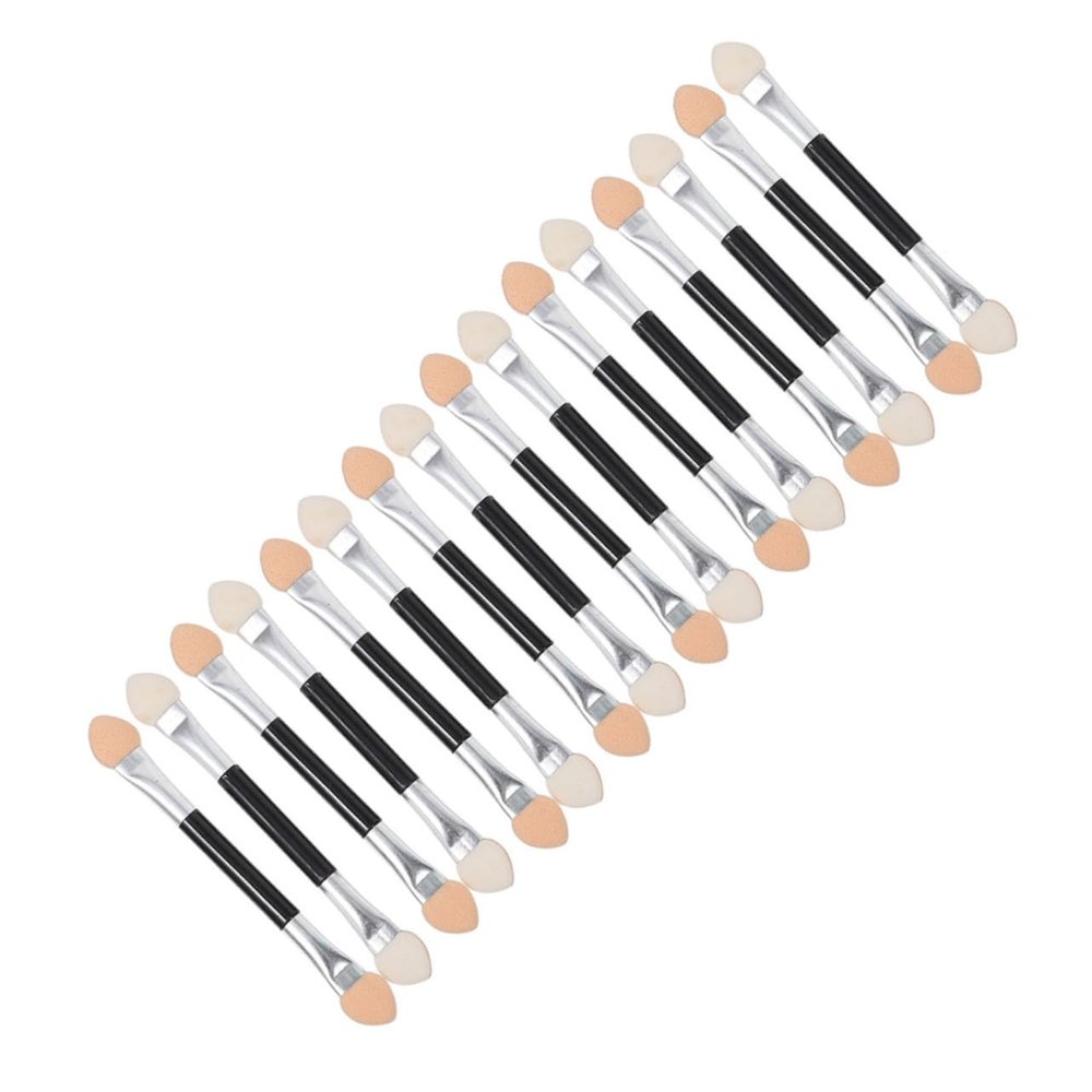 Beatifufu 30pcs Dual Ended Eyeshadow Makeup Sticks Durable Aluminum Tube Cosmetic Applicators for Party Wedding Daily Use Eye Makeup Application Tool Women