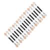 Beatifufu 30pcs Dual Ended Eyeshadow Makeup Sticks Durable Aluminum Tube Cosmetic Applicators for Party Wedding Daily Use Eye Makeup Application Tool Women view 1