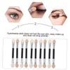 Beatifufu 30pcs Dual Ended Eyeshadow Makeup Sticks Durable Aluminum Tube Cosmetic Applicators for Party Wedding Daily Use Eye Makeup Application Tool Women view 3