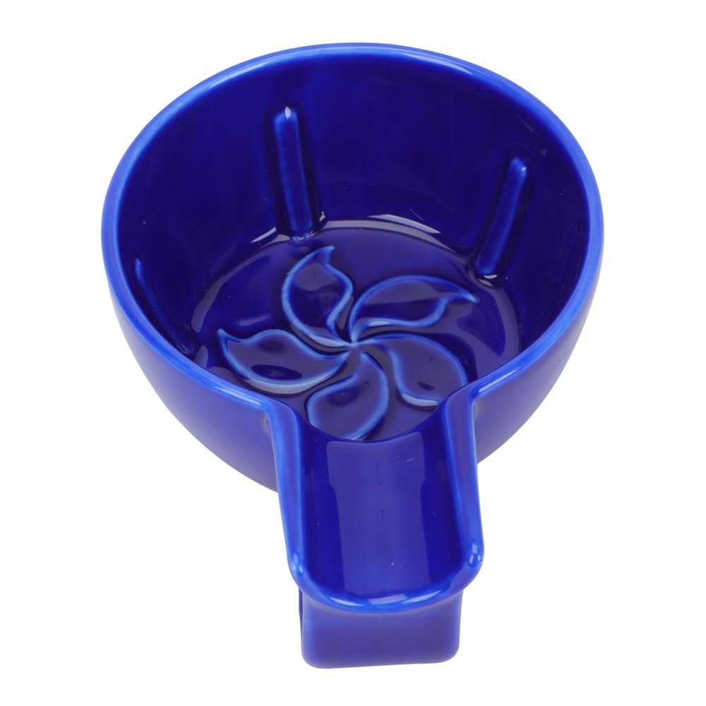 ETHZZLE Ceramic Men Shaving Bowl Blue Durable Practical Bubble Foaming Soap Cup for Smooth Shave and Gift Use
