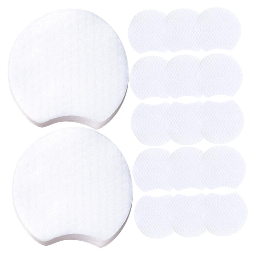 VALICLUD 1200Pcs Thick Disposable Makeup Remover Pads for Women Half Round Exfoliating Face Pads with for Travel and Daily Facial Use