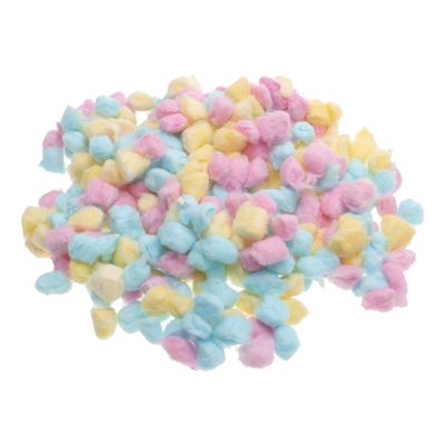 MUSISALY Newborn Colored Cotton Balls for Face Cleaning Soft Absorbent Small Fuzzy Balls in Pink Yellow Blue Gentle Skincare and Multi Purpose Craft Supplies