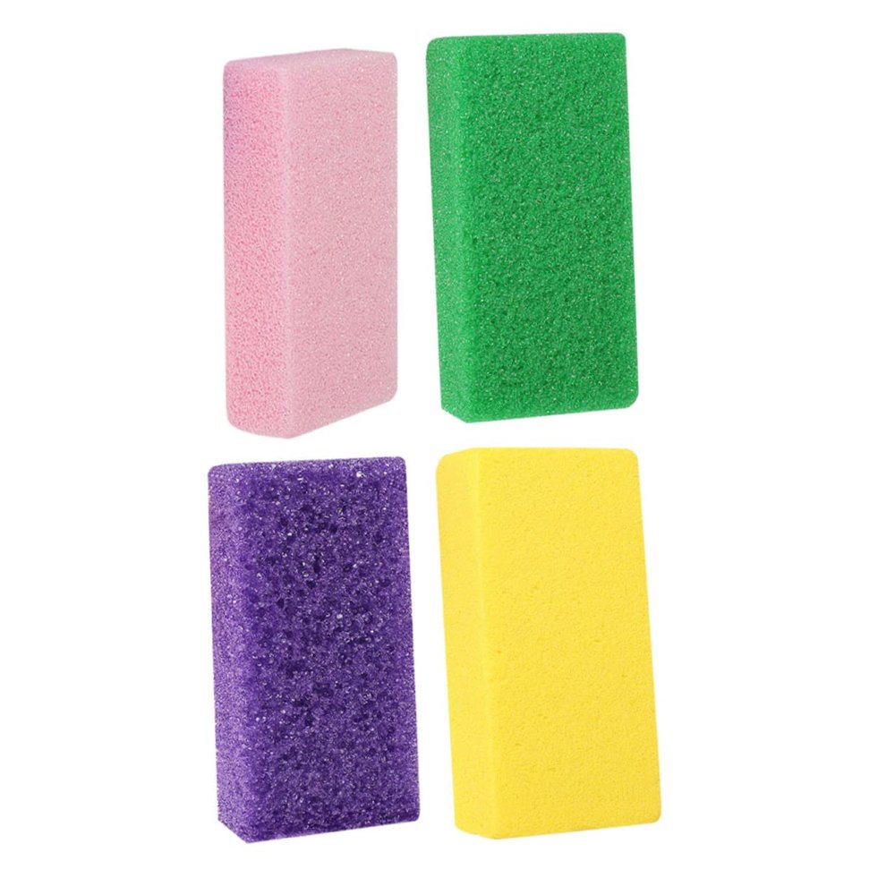 COOLHIYA 4pcs Foot Sole Exfoliating Trimmers Pedicure Tools Lightweight Durable PU Callus Removers for Dead Skin Smooth Feet Care