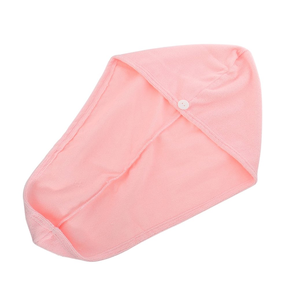 MERRYHAPY Quick Drying Microfiber Hair Dry Wrap Cap for Bath and Spa Thickened Absorbent Turban Towel for Long Hair Care and Fast Water Absorption Reusable Pink Head Wrap for Shower and
