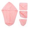 MERRYHAPY Quick Drying Microfiber Hair Dry Wrap Cap for Bath and Spa Thickened Absorbent Turban Towel for Long Hair Care and Fast Water Absorption Reusable Pink Head Wrap for Shower and view 2