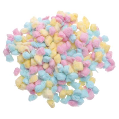 LALADEFIEE Colored Cotton Balls for Face Cleaning Newborn Care Soft Absorbent Small Cotton Pads for Makeup Removal Gentle Multi Use in Pink Yellow Blue