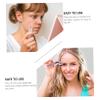 BEBEMOKO 4Pcs Stainless Steel Eyebrow Tweezers Durable Tool for Home and Salon Use Easy Grip Flat Tips for Hair Removal view 4