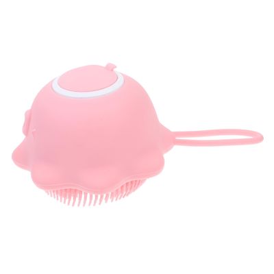 Baluue Silicone Bath Scrubber Soft Body Cleaning Brush Gentle Massage for Skin Deep Clean Portable Handheld Shower Brush for Travel and Gym Use