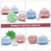 Baluue Silicone Bath Scrubber Soft Body Cleaning Brush Gentle Massage for Skin Deep Clean Portable Handheld Shower Brush for Travel and Gym Use view 3