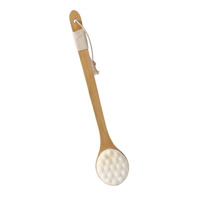 TOYZFRIENDY Long Handle Back Scrubber Bath Brush for Women Gentle Exfoliating Shower Brush with Soft Fibre Bristles Comfortable Grip for Deep Cleansing and Massage for Hard to Reach Areas