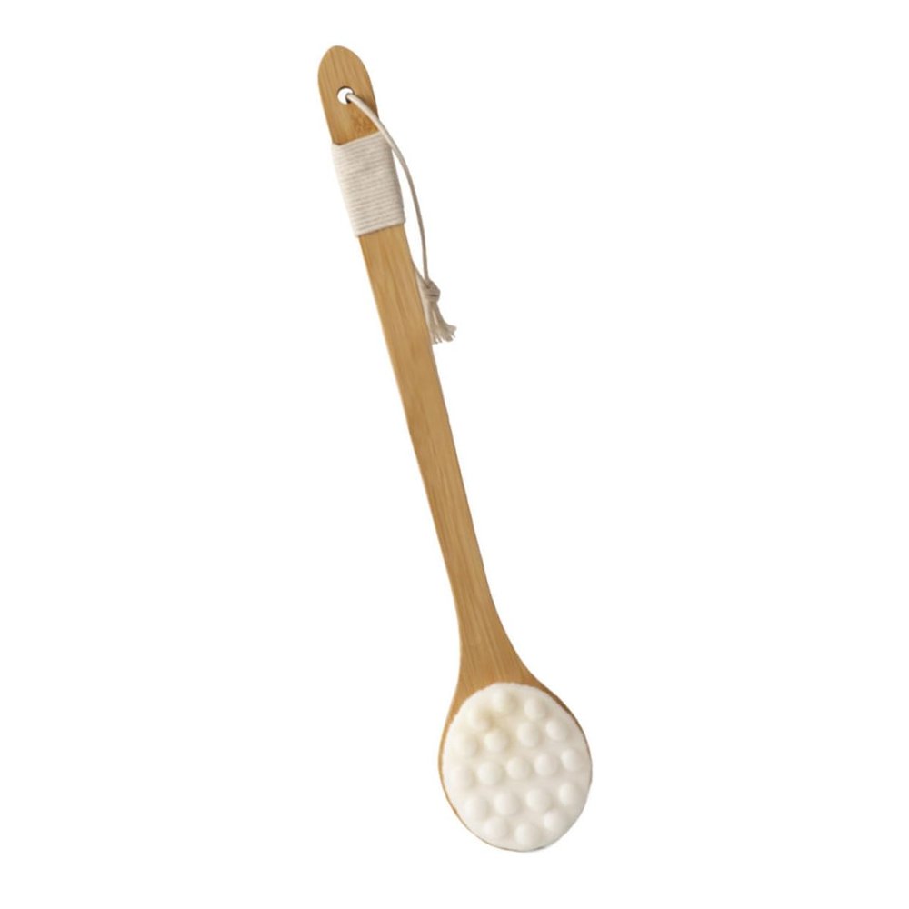 TOYZFRIENDY Long Handle Back Scrubber Bath Brush for Women Gentle Exfoliating Shower Brush with Soft Fibre Bristles Comfortable Grip for Deep Cleansing and Massage for Hard to Reach Areas