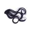 HONMEET 2PCS Curly Wig Bangs Long Wavy Fake Hair Pieces High Temperature Fiber Synthetic Wigs for Women Natural Black and Black Brown Color Comfortable and Easy to Care view 1